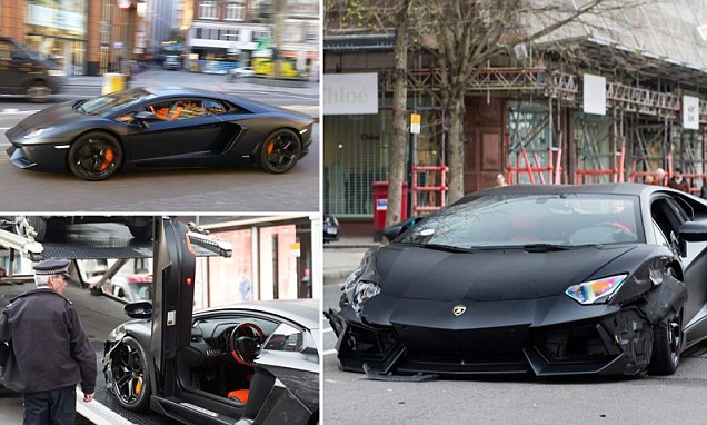 Lamborghini Aventador Rusak Parah setelah Tabrakan di London